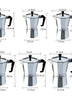 Coffee Maker Aluminum Mocha Espresso Percolator Pot Coffee Maker Moka Pot Espresso Shot Maker Espresso Machine Moka Pot